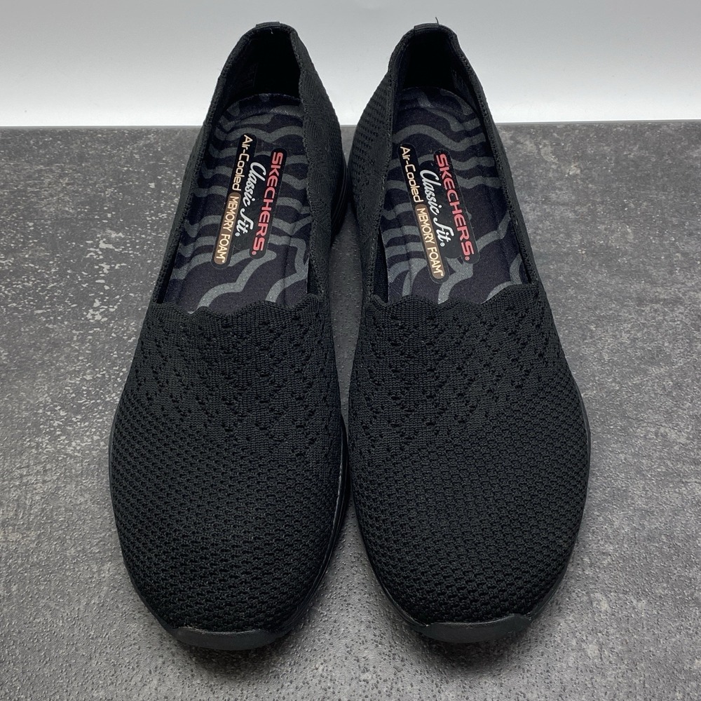Skechers Seager Stat Black Slip On Loafer Comfort Shoes Women's US 8 Memory Foam - Picture 2 of 8